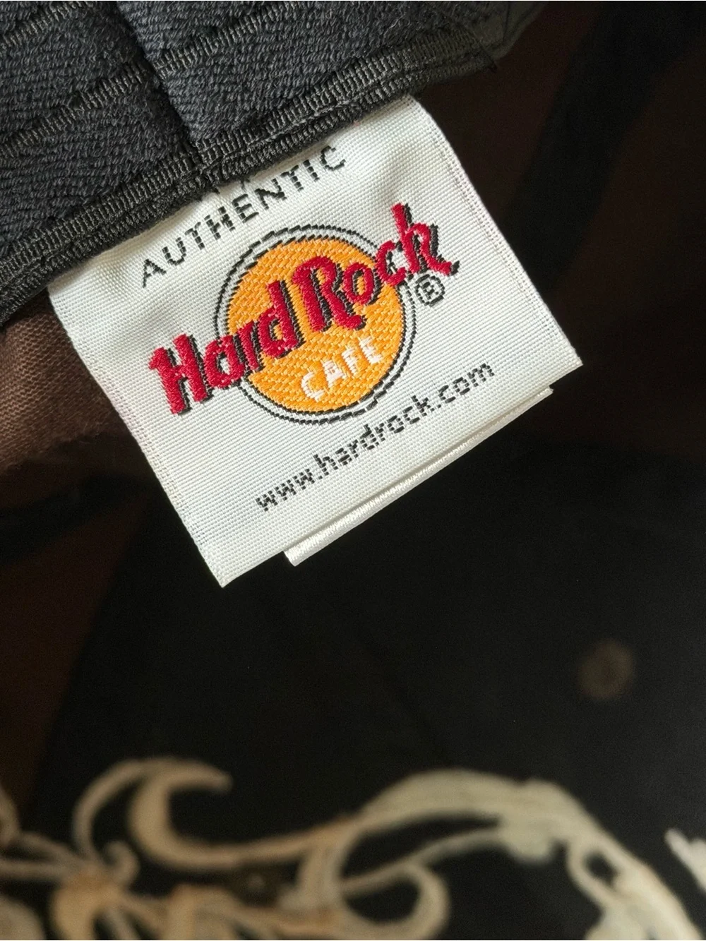 Hard Rock Cafe- Destin Dark Brown Baseball Cap with Cream Embroidered Logo